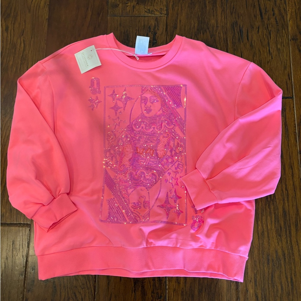 NWT Queen of sparkles hot pink sweatshirt!
Adult medium
